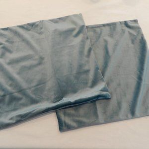 New Nestl velvet throw pillow covers, 15-inch square, in teal